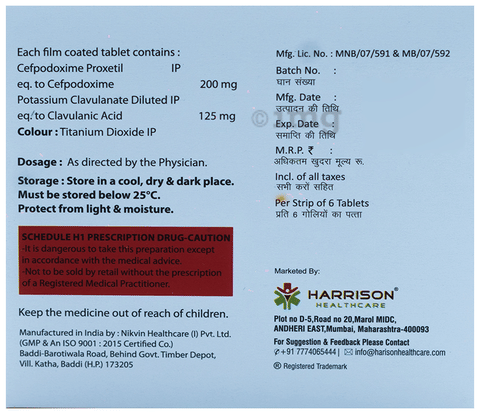 Cefpocast CV Tablet image