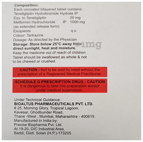 Neliptin M 1000 Tablet ER