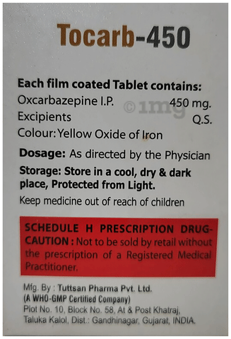 Tocarb 450 Tablet image