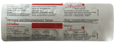Estradine 30mcg/2mg Tablet image