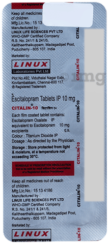 Citalin 10 Tablet image