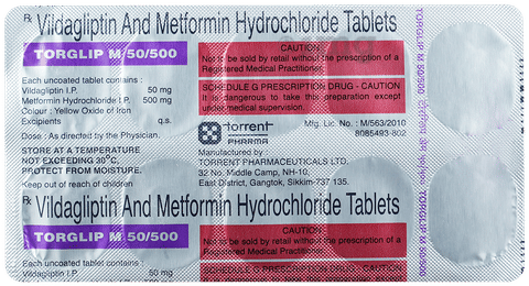 Torglip M 50/500 Tablet image