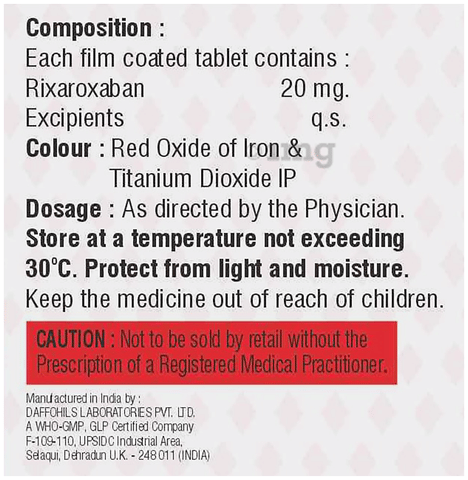 Rivaray 20 Tablet image Rivaray 20 Tablet image