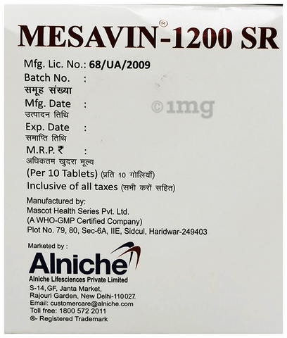 Mesavin 1200 SR Tablet image