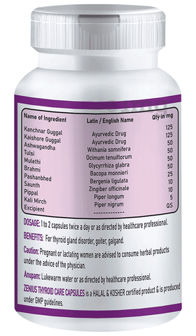 Zenius Thyroid Care Capsule image Zenius Thyroid Care Capsule image