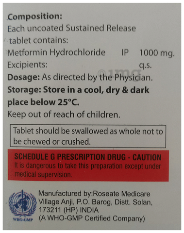 Insugard 1000 Tablet SR image