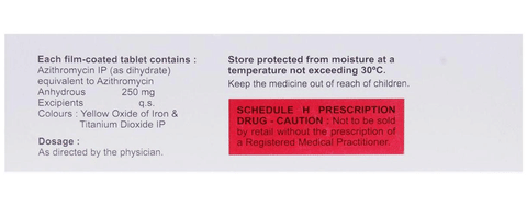 Azithral 250mg Tablet image