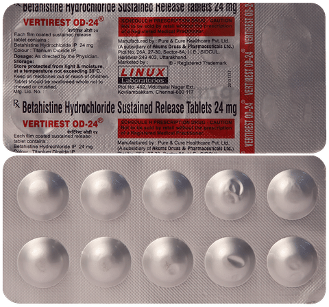 Vertirest OD 24mg Tablet image