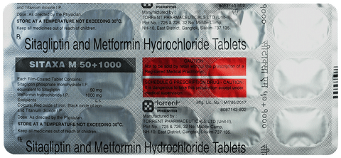 Sitaxa M 50/1000 Tablet image Sitaxa M 50/1000 Tablet image