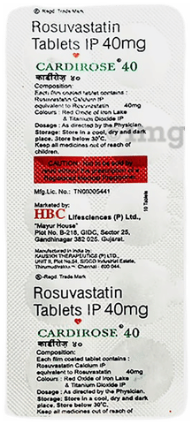 Cardirose 40mg Tablet image