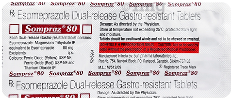 Sompraz 80mg Tablet image