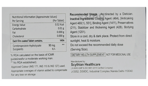 Celrase Cerebroprotein Tablet (10 Each) image Celrase Cerebroprotein Tablet (10 Each) image