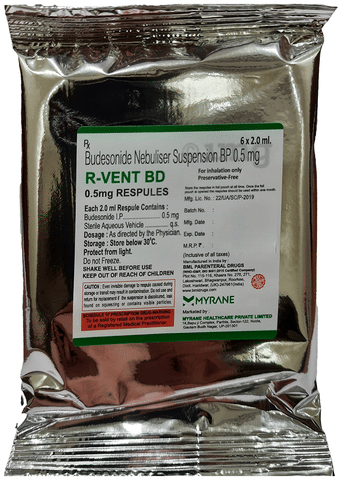 R-Vent BD 0.5mg Respules (2ml Each) image