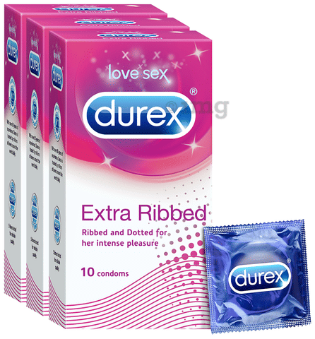 Durex Extra Ribbed Condom image Durex Extra Ribbed Condom image