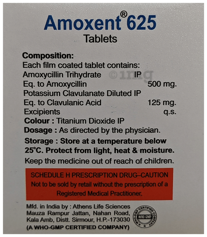 Amoxent 625 Tablet