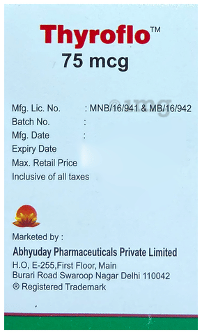 Thyroflo 75mcg Tablet image