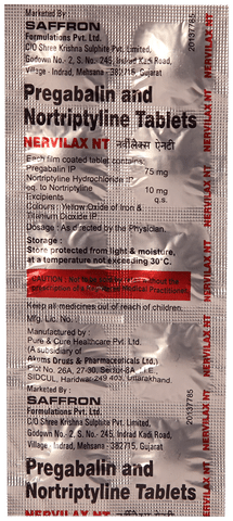 Nervilax NT 75mg/10mg Tablet