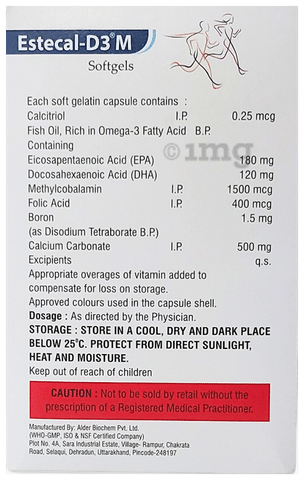Estecal-D3 M Softgel Capsule