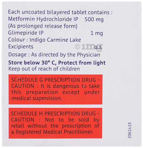 Euglim-M 1 Tablet PR image