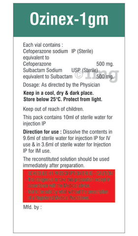 Ozinex 1gm Injection image