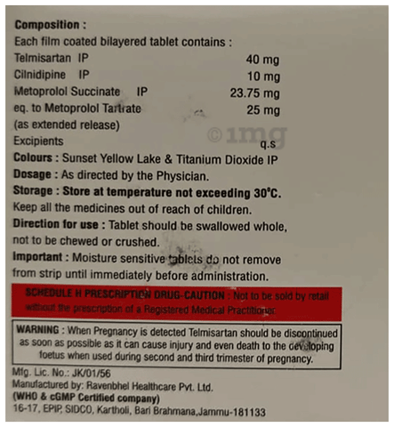 Cilnipill-TM 25 Tablet ER image Cilnipill-TM 25 Tablet ER image