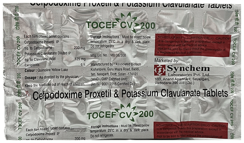 Tocef CV 200 Tablet image