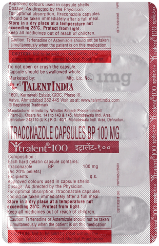 Itralent 100mg Capsule image