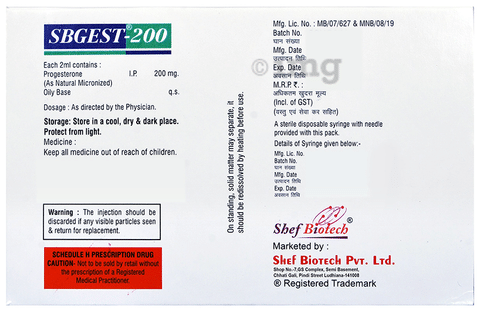 Sbgest 200 Injection