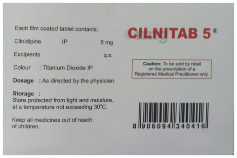 Cilnitab 5mg Tablet