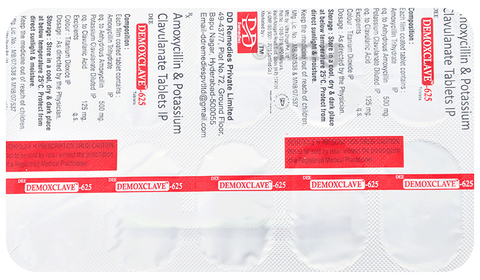 Dee Demoxclav 625 Tablet image