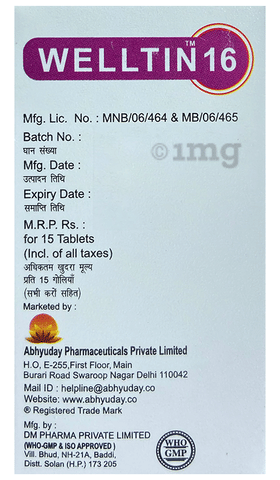 Welltin 16 Tablet image