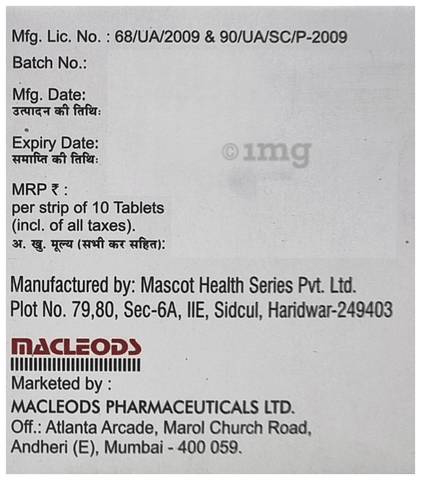 DAPamac Trio 10mg/500mg/100mg Tablet image