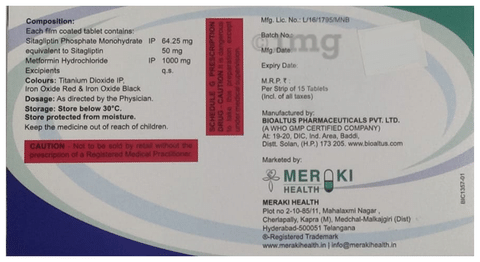 Sitatrack M 50/1000 Tablet