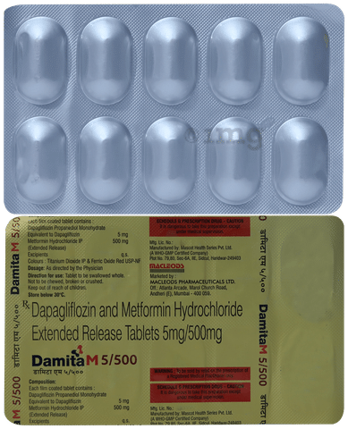 Damita M 5mg/500mg Tablet