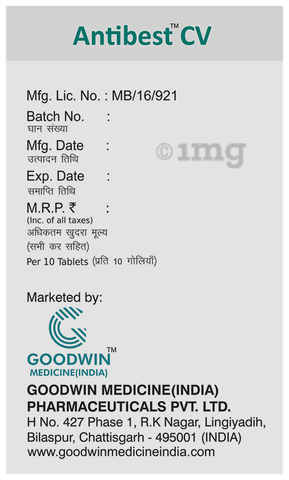Antibest CV Tablet image