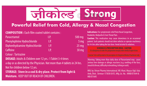 Zeecold Strong Tablet image Zeecold Strong Tablet image