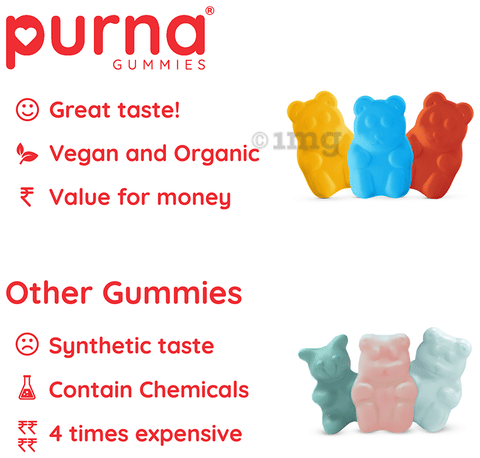 Purna Gummies Pretty Woman Glutathione Gummies | for Skin Whitening & Immune Booster | 1 daily | Flavor Cola: Buy packet of 30.0 gummies at 𝗯𝗲𝘀𝘁 𝗽𝗿𝗶𝗰𝗲 in India