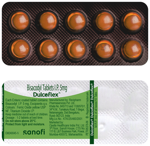 Dulcoflex Laxative Tablet for Constipation Relief & Healthy Bowel Movement image