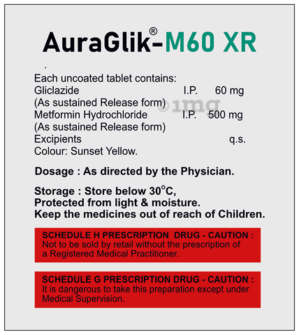 Auraglik-M60 XR Tablet SR