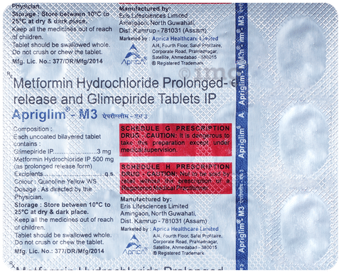 Apriglim-M 3 Tablet PR image