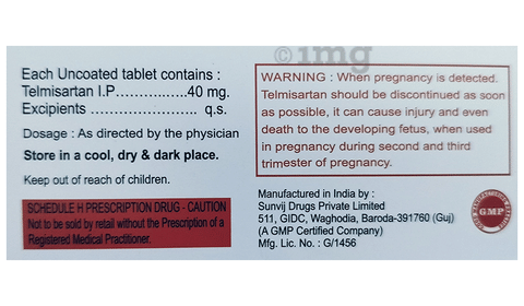 Nirsartan 40 Tablet image