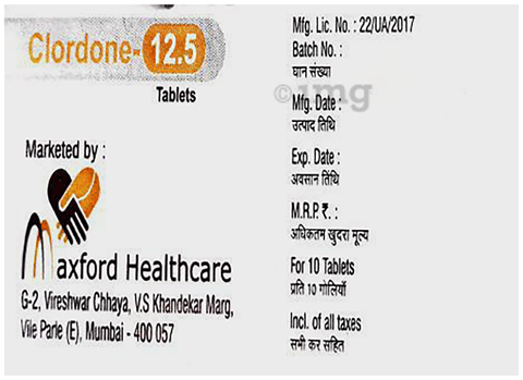 Cloridone 12.5mg Tablet image Cloridone 12.5mg Tablet image