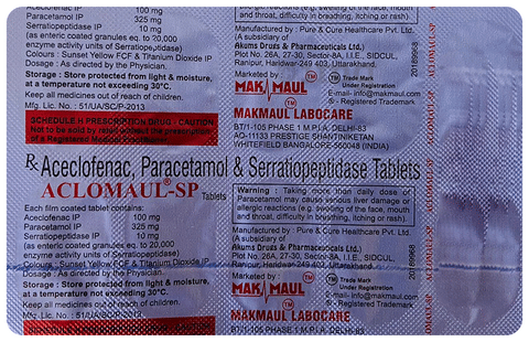Aclomaul-SP Tablet image