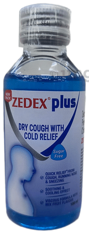 Zedex Plus Cough Syrup Sugar Free