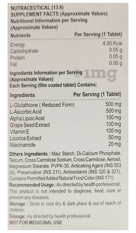 Glu-Cell Plus Glutathione Tablet image Glu-Cell Plus Glutathione Tablet image
