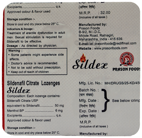 Sildex Lozenges (2 Each) Mint image