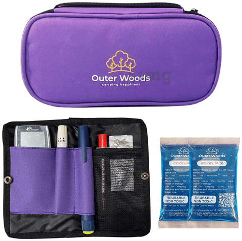 Outer Woods OW 12 Insulated Insulin Cooler Bag Purple: Buy box of