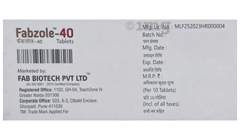 Fabzole 40 Tablet image Fabzole 40 Tablet image