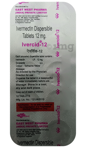 Ivercid 12mg Tablet image