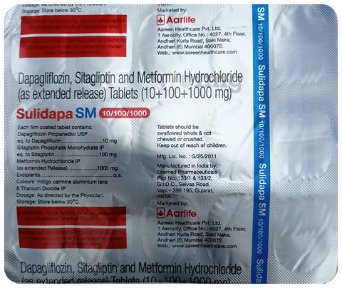 Sulidapa SM 10/100/1000 Tablet ER